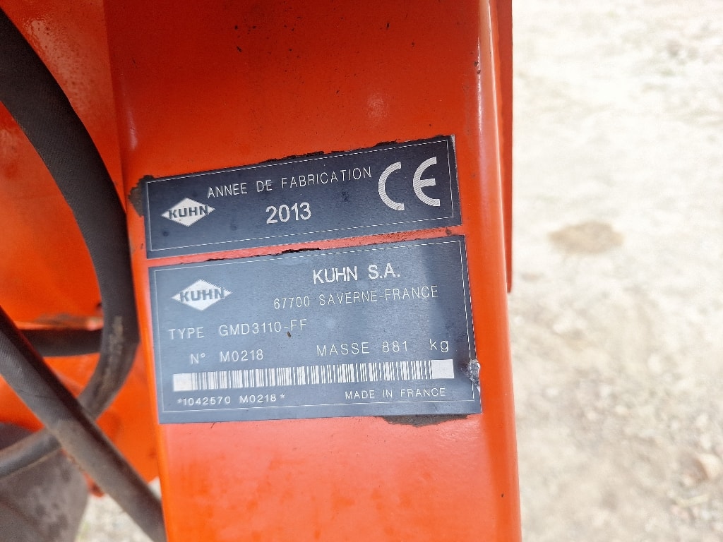 Faucheuse KUHN Gmd 3110 - photo slide 5