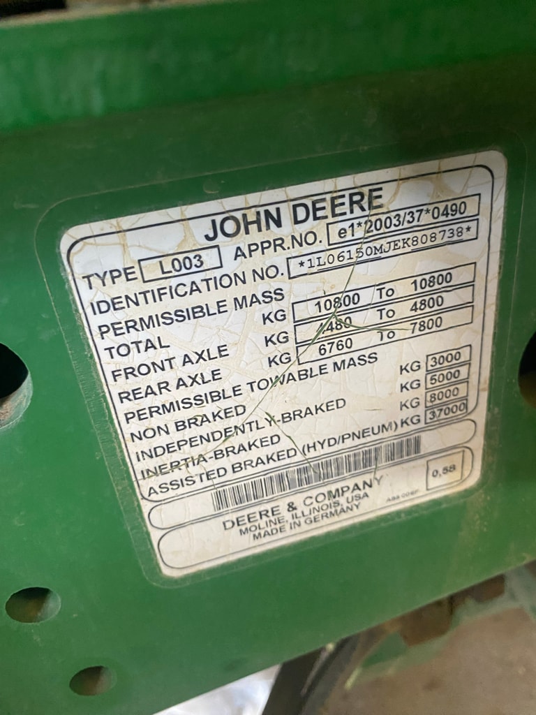 Tracteur JOHN DEERE 6150M - photo slide 12