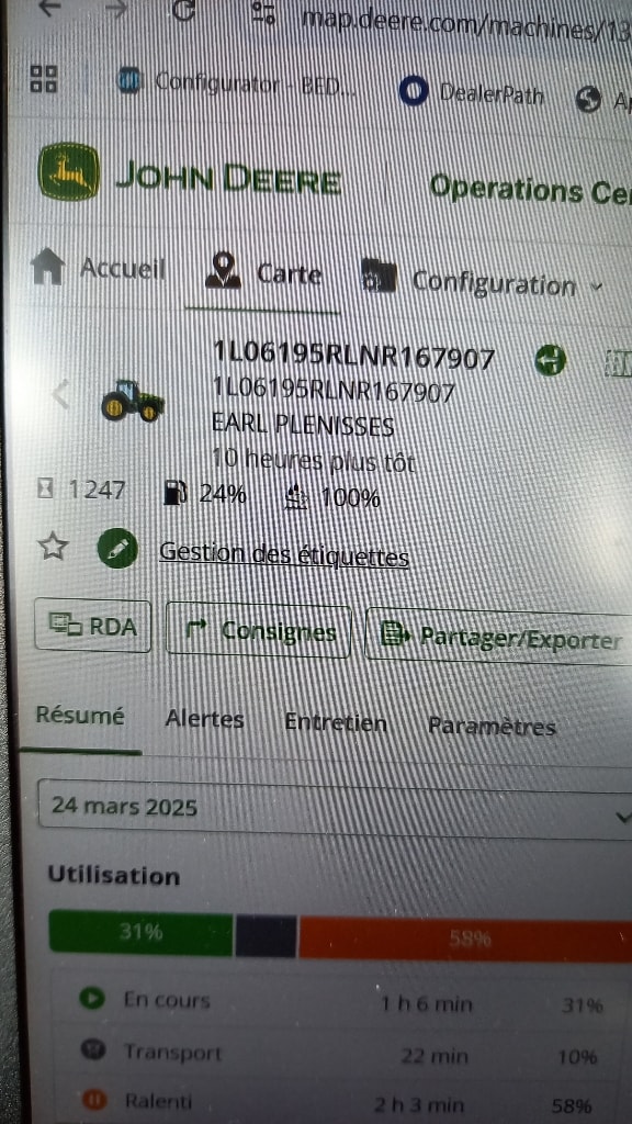 Tracteur JOHN DEERE 6R 195 - photo slide 14