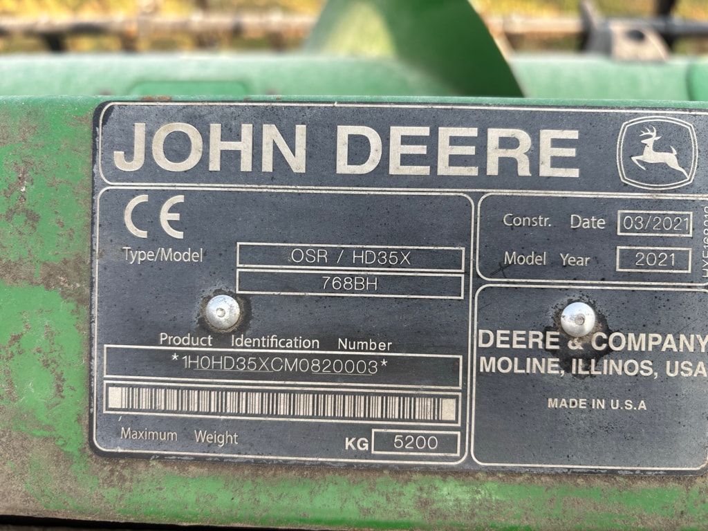 Coupe (MB) JOHN DEERE HD35X - photo slide 7