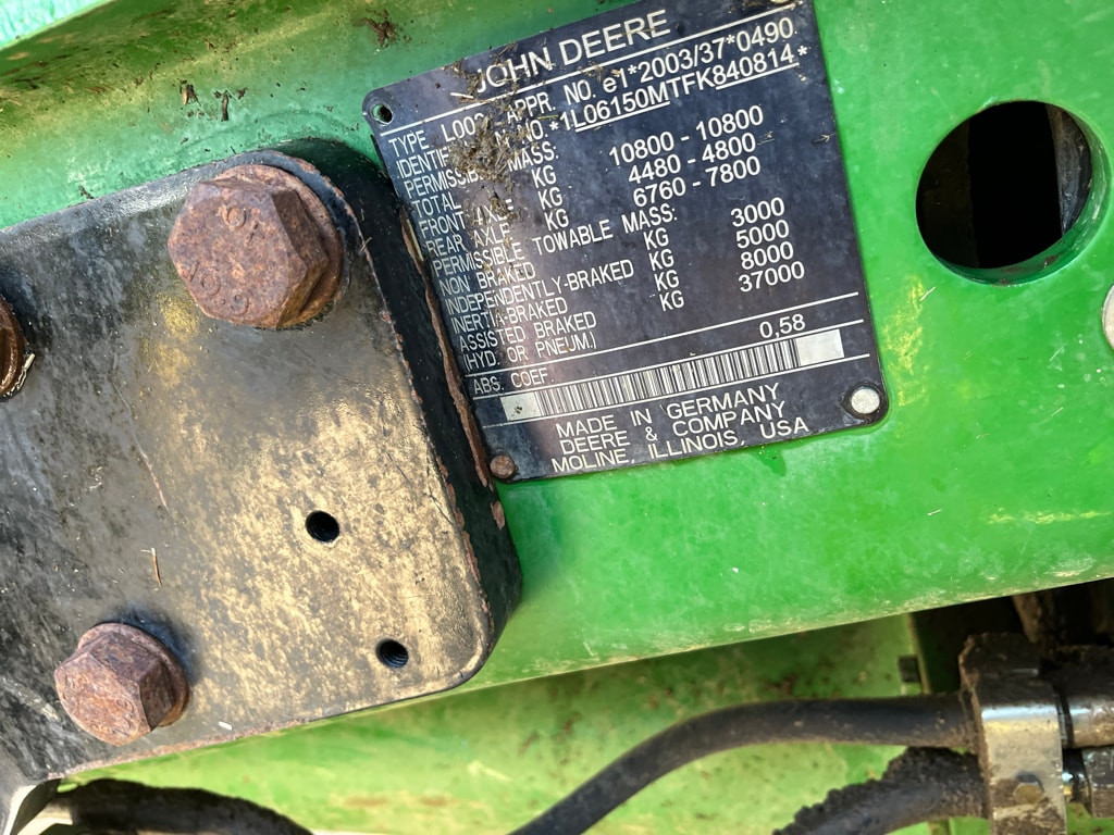 Tracteur chargeur JOHN DEERE 6150M - photo slide 5