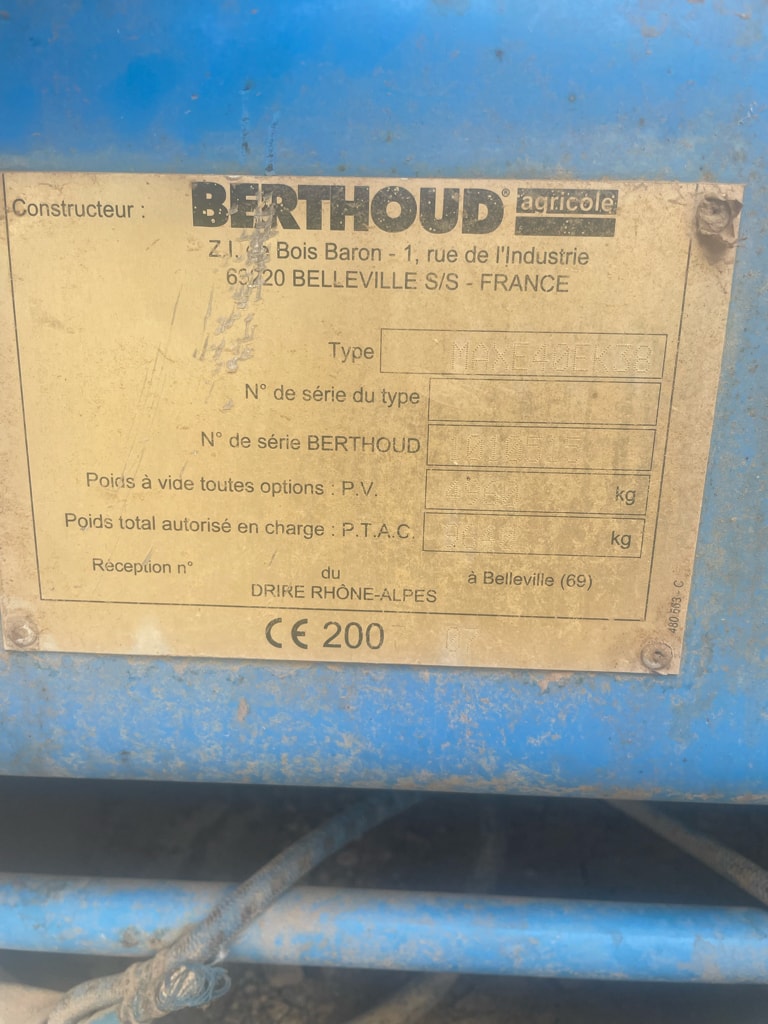 Pulverisateur BERTHOUD Maxxor 40 - photo slide 6