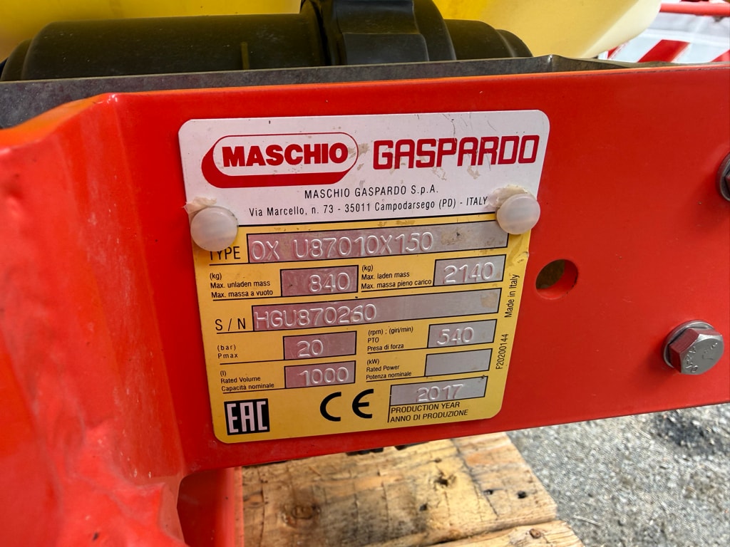 Pulverisateur GASPARDO TEKO 1000 - photo slide 11