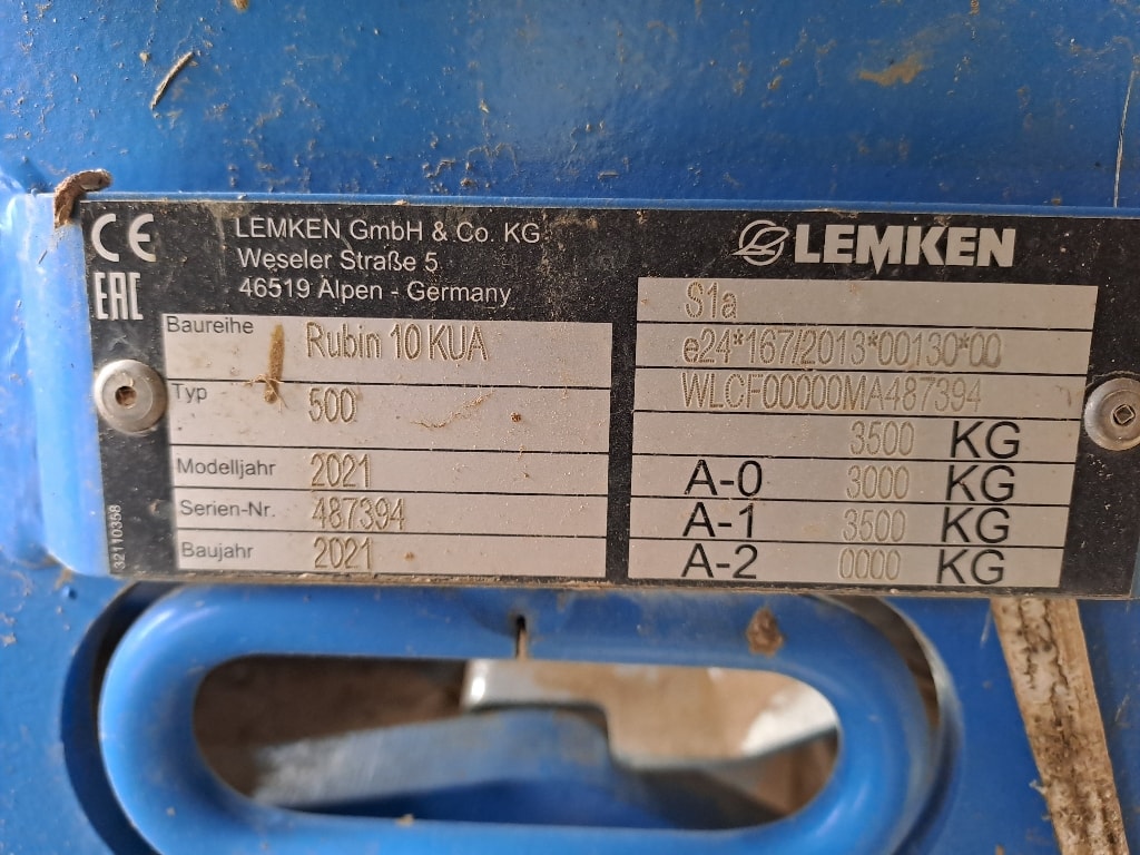 Dechaumeur LEMKEN RUBIN 10 - photo slide 3