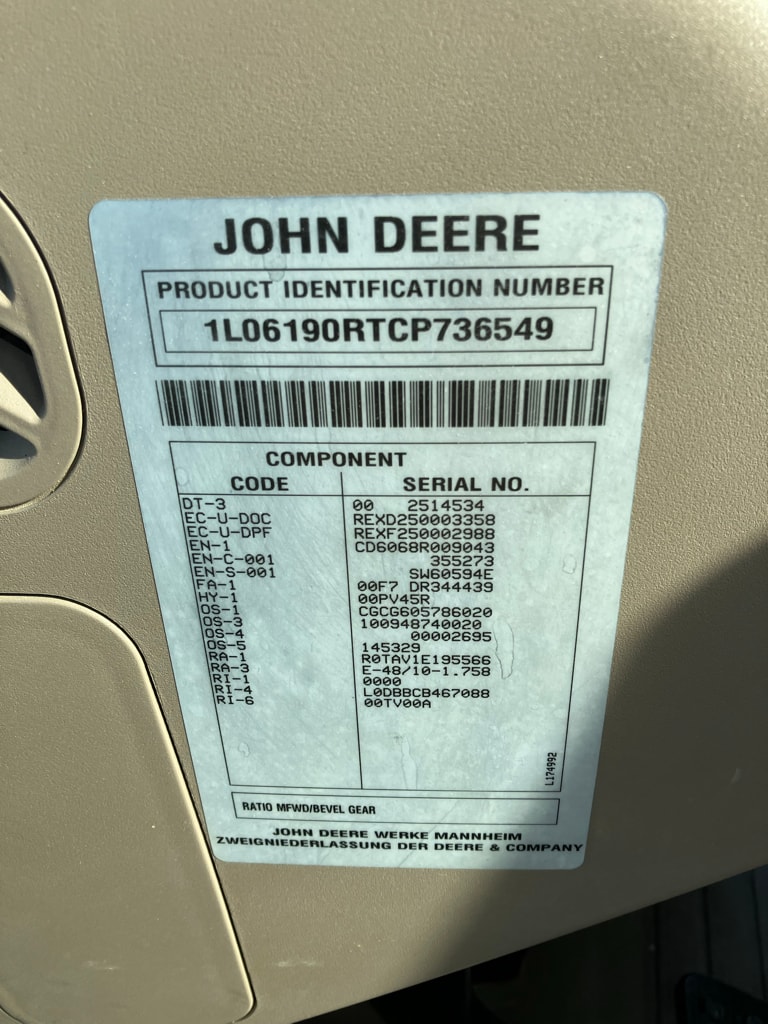 Tracteur JOHN DEERE 6190R - photo slide 7