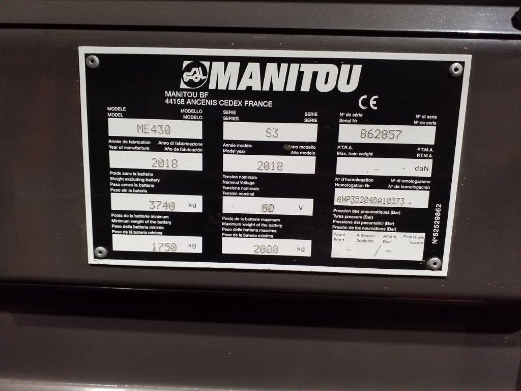 Chariot élévateur MANITOU ME 430 - photo slide 2