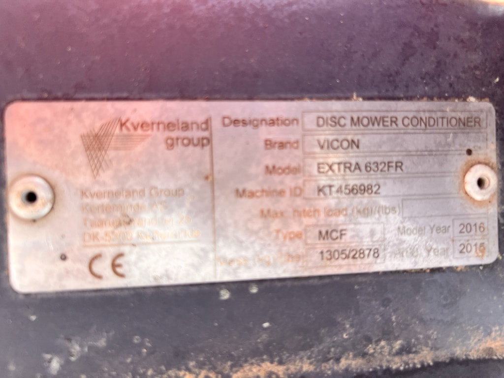 Faucheuse conditionneuse VICON EXTRA 632 F - photo slide 2