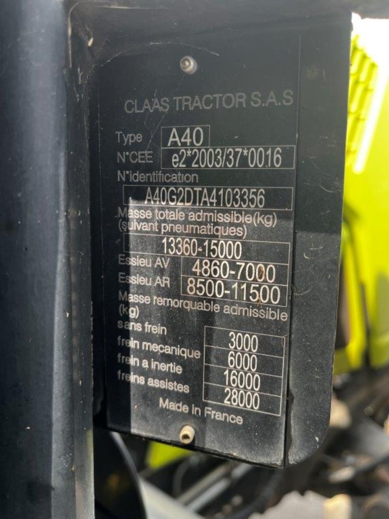 Tracteur CLAAS AXION 850 - photo slide 34