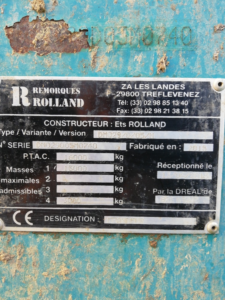 Epandeur fumier ROLLAND Rollforce 6118 - photo slide 5